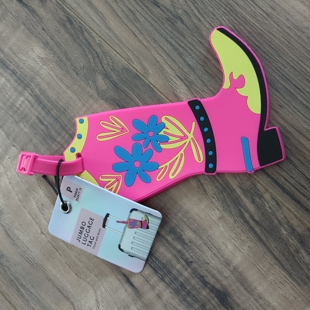 NWT. Jumbo Cowgirl Boot Luggage tag for travel.